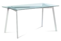 Jídelní stůl 150x80, čiré sklo / chrom  GDT-510 CLR